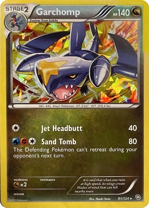 Dragons Exalted Garchomp #91/124 Cracked Ice Holo